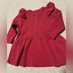 Red sweater dress